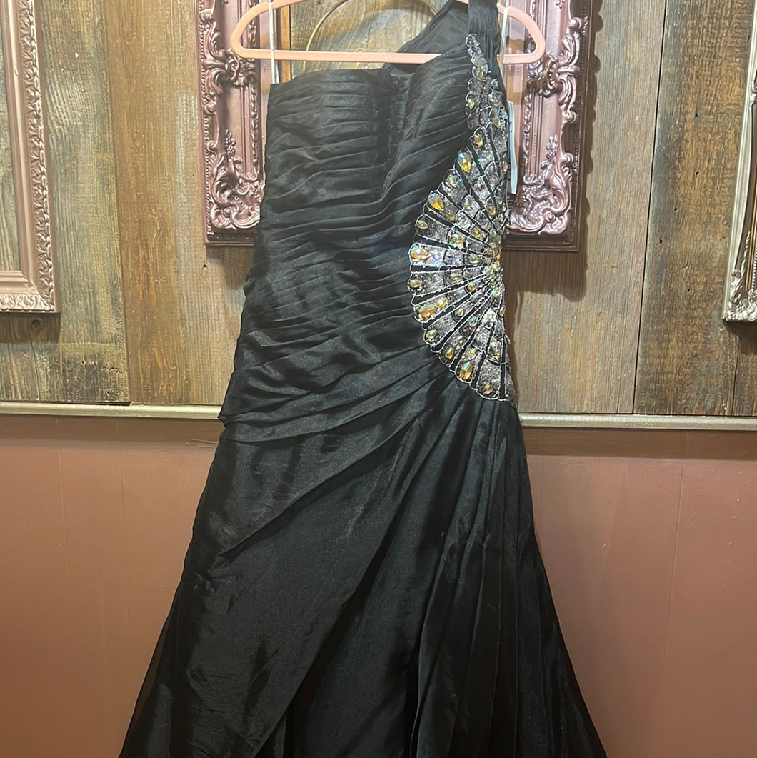 BLACK BEADED GOWN-NEW!!