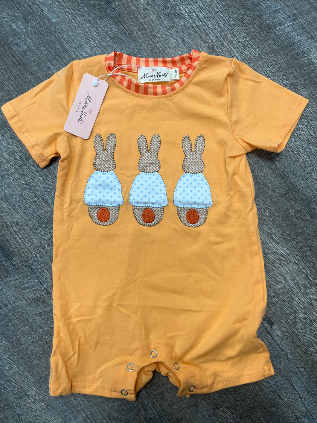ORANGE BUNNY ROMPER-12/18MO