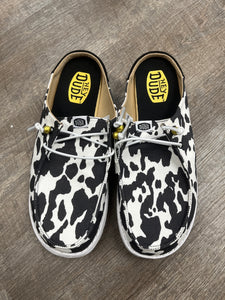 WENDY SLIP ON COW PRINT