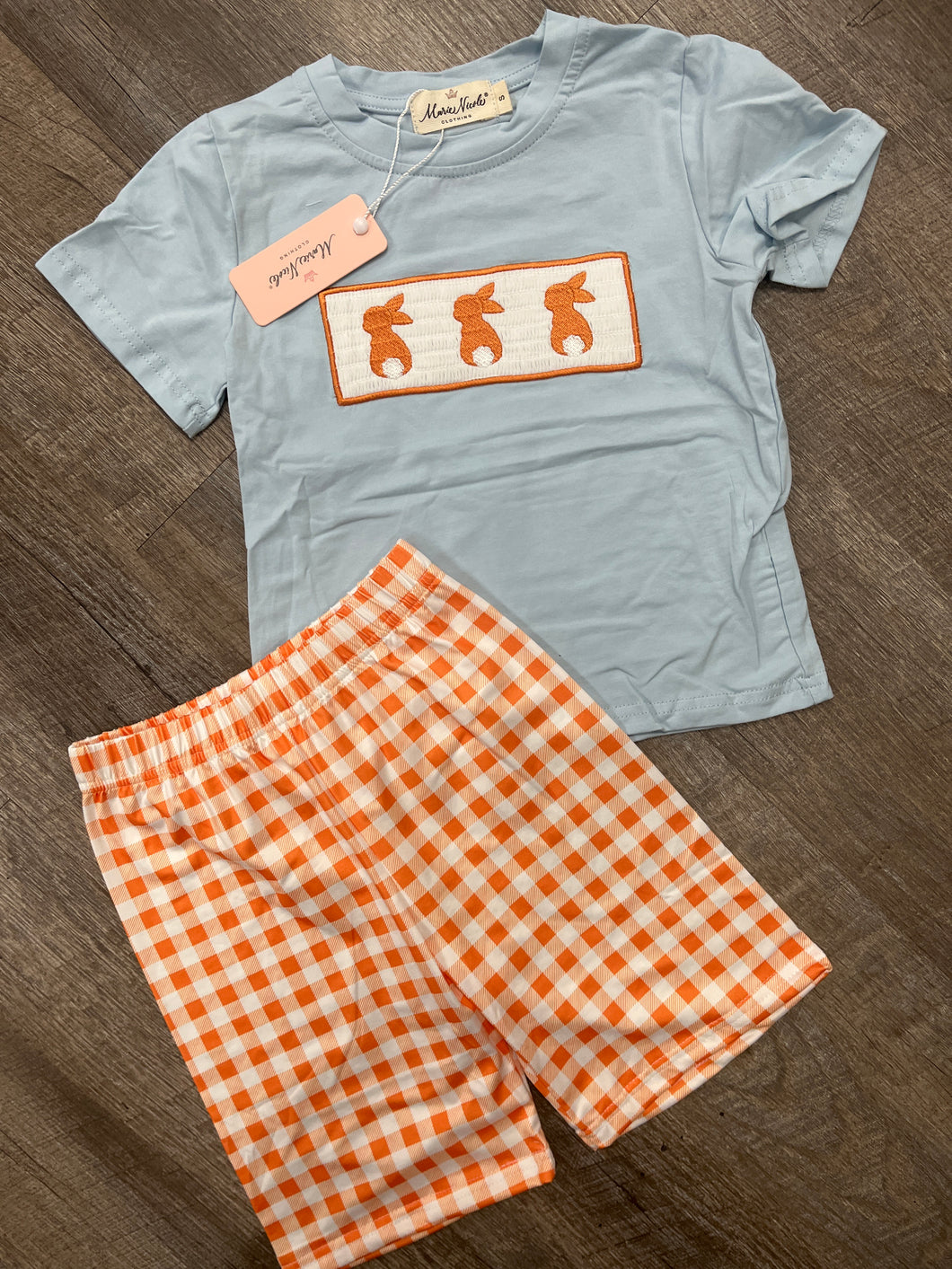 BLUE & ORANGE BUNNY SET-2T