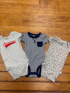 3 PC ONESIE SET-NB