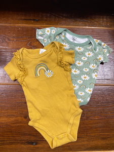 2 PC ONESIE SET 6-9MO