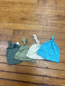 4 PC BAMBOO HAT SET-NB-3MO