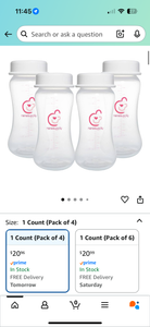 PUMPING MILK COLLECTION BOTTLES